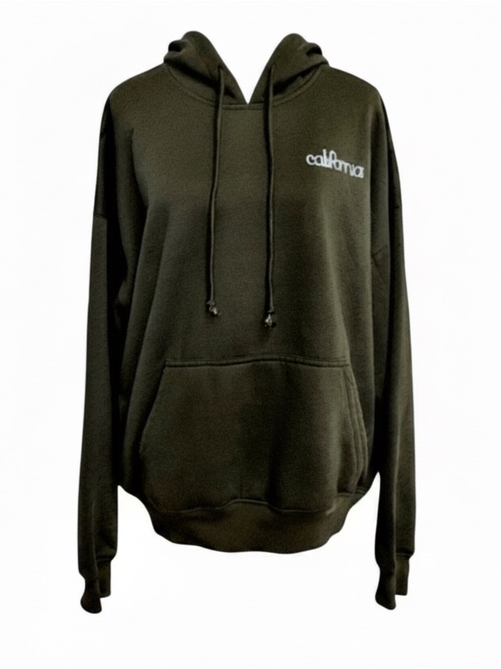 Brooklyn Karma Olive Green ‘California’ Hoodie. Large